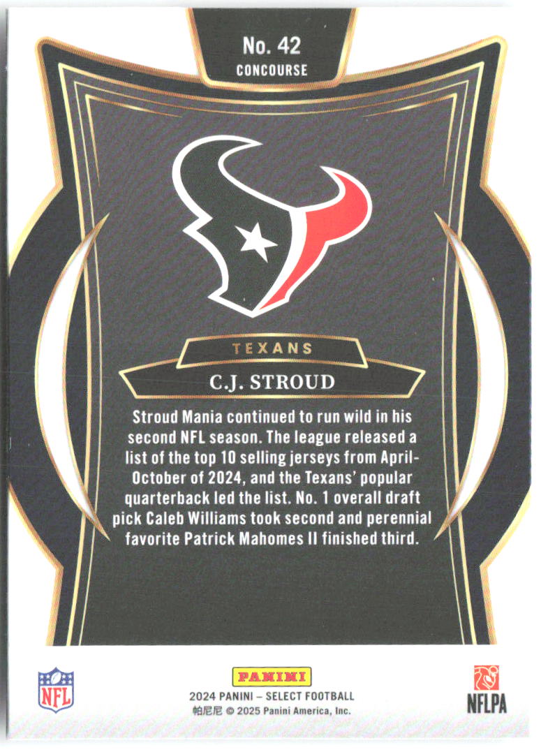 C.J. Stroud Panini Select 42 2024 Houston Texans