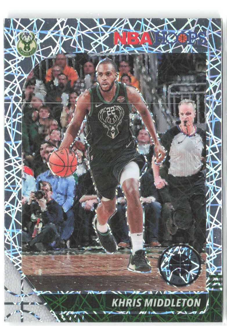 Khris Middleton Hoops Premium Stock - Prizms Silver Laser 107 2019-20 Bucks