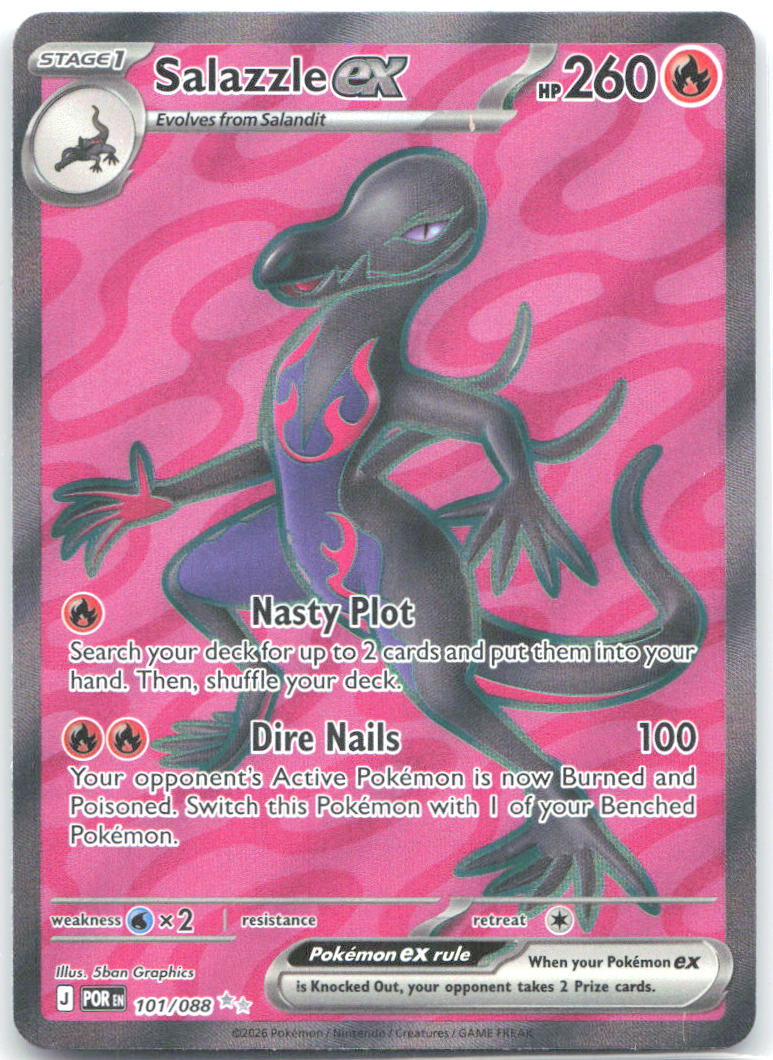 Salazzle ex Holo Ultra Rare ME03: Perfect Order 101/088 NM 5ban Graphics