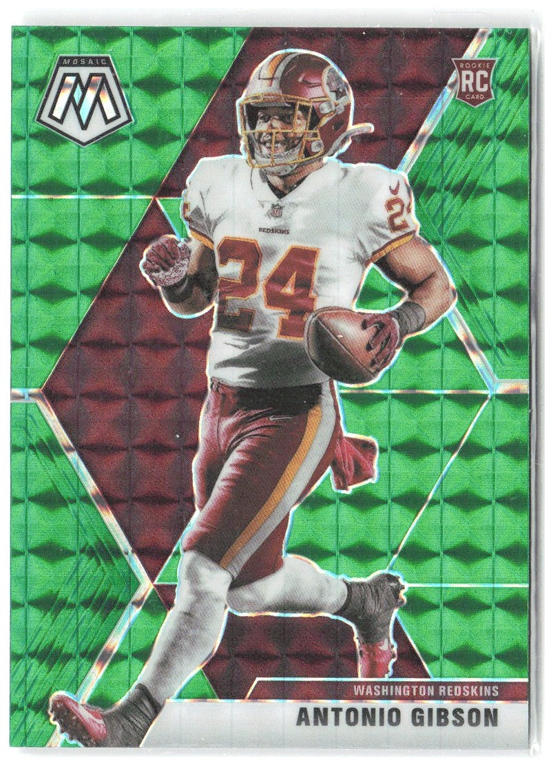 Antonio Gibson Panini Mosaic - Prizm Green 227 2020 Washington Redskins