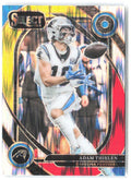 Adam Thielen Panini Select - Red & Yellow Prizm Shock 202 2024 Carolina Panthers