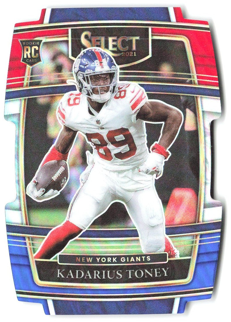Kadarius Toney Panini Select Red and Blue Prizm Die Cut 52 2021 New York Giants