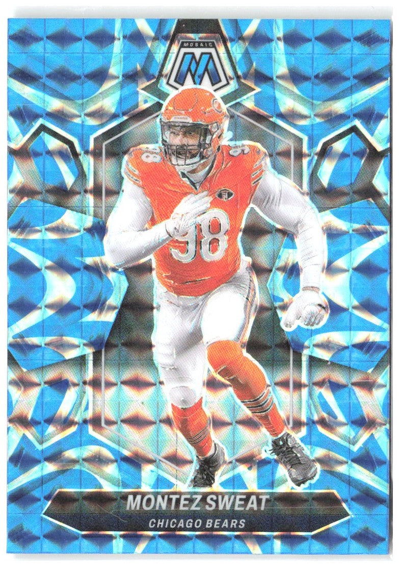 Montez Sweat Panini Mosaic - Mosaic Reactive Blue 41 2024 Chicago Bears
