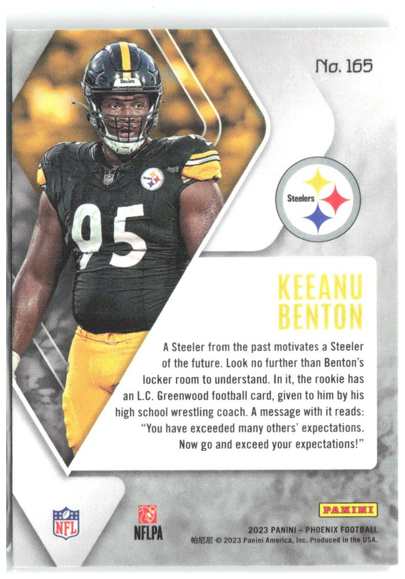 Keeanu Benton Panini Phoenix 165 2023 Pittsburgh Steelers RC