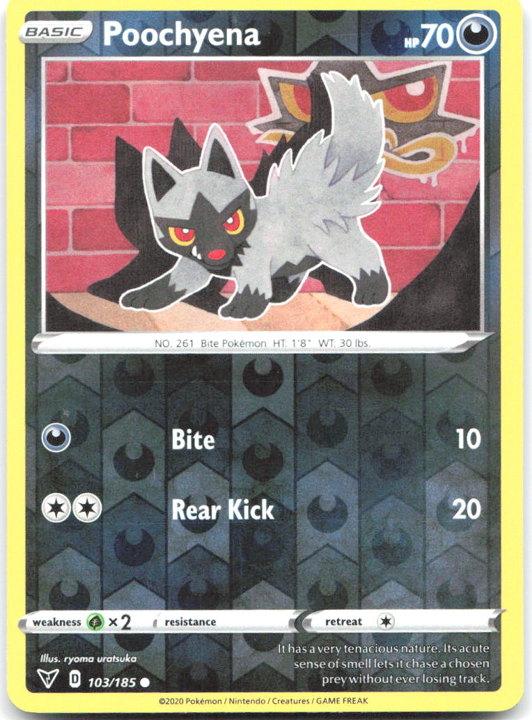 Poochyena Reverse Holo Common SWSH04 Vivid Voltage 103/185 NM ryoma uratsuka