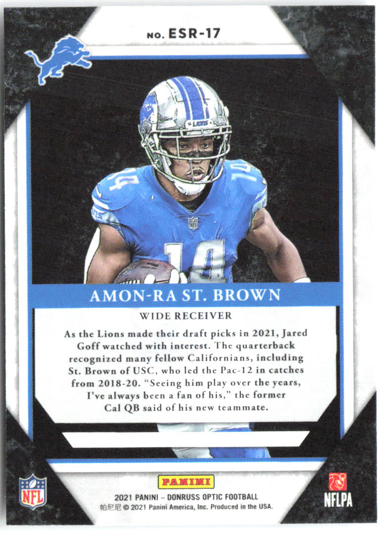 Amon-Ra St. Brown Donruss Optic - Elite Series Rookies ESR-17 2021 Detroit Lions