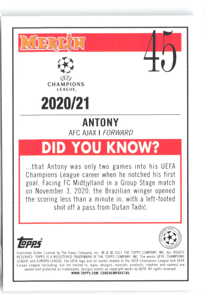 Antony Merlin UEFA Champions League 45 2020-21 Ajax RC