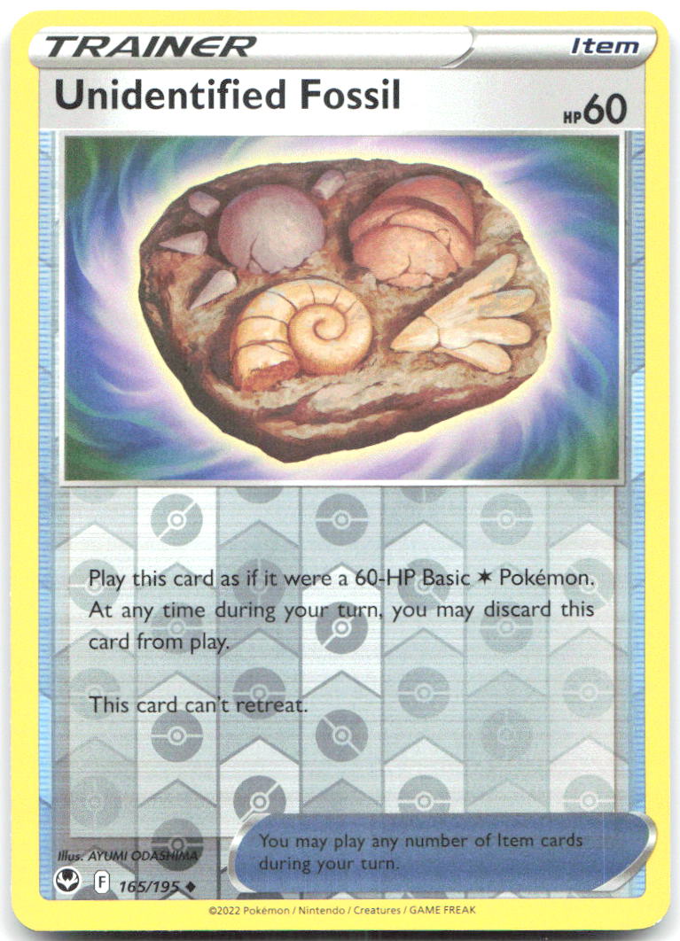 Unidentified Fossil Reverse Holo SWSH12 Silver Tempest 165/195 NM AYUMI ODASHIMA