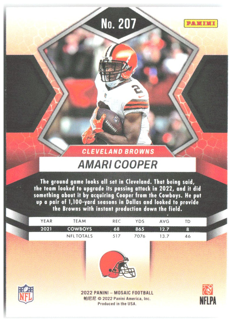 Amari Cooper Panini Mosaic 207 2022 Cleveland Browns