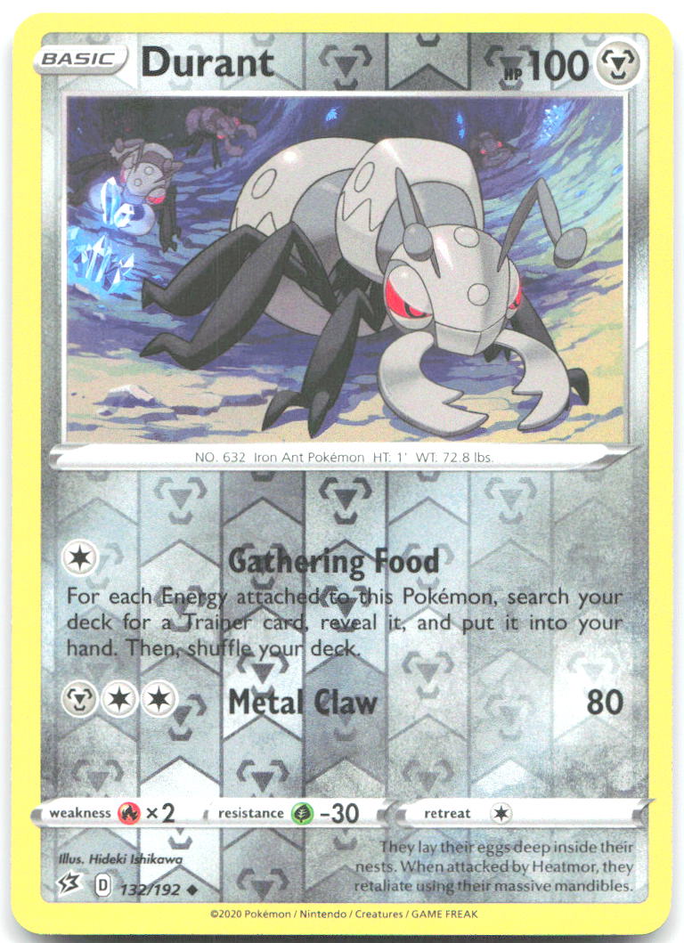 Durant Reverse Holo Uncommon SWSH02 Rebel Clash 132/192 NM Hideki Ishikawa