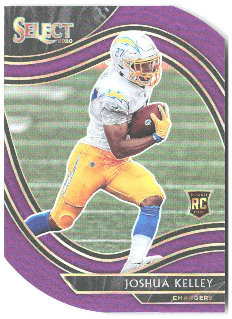 Joshua Kelley Panini Select - Purple Prizm Die Cut 379 2020 Los Angeles Chargers