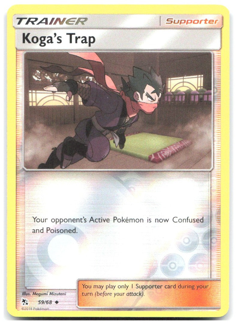 Koga's Trap Reverse Holo Uncommon Hidden Fates 59/68 NM Megumi Mizutani