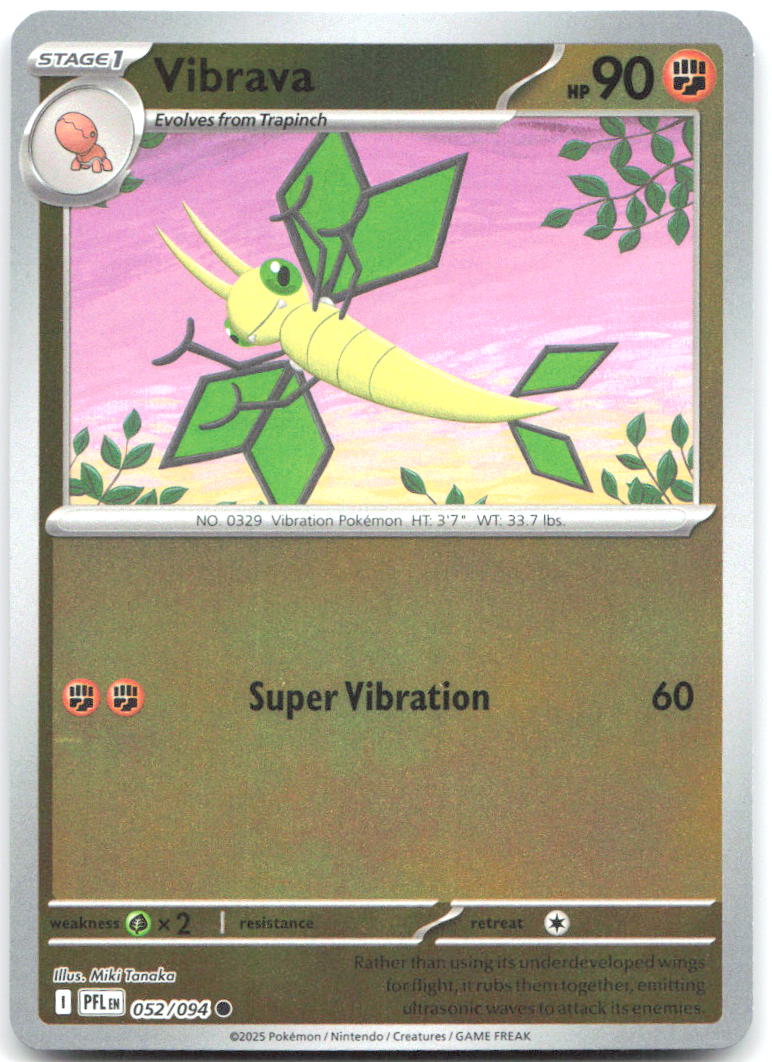 Vibrava Reverse Holo Common ME02 Phantasmal Flames 052/094 NM Miki Tanaka