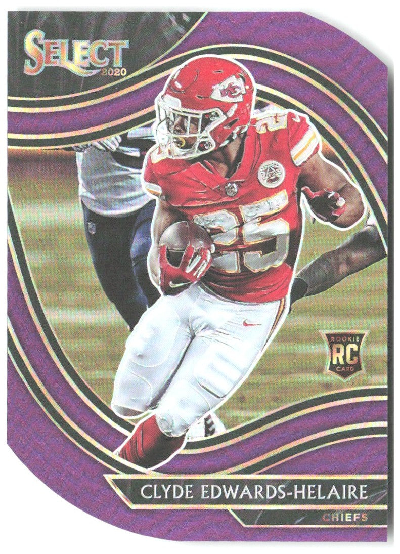 Clyde Edwards-Helaire Select - Purple Prizm Die Cut 354 2020 Kansas City Chiefs