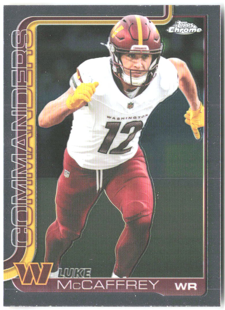 Luke McCaffrey Topps Chrome 298 2025 Washington Commanders