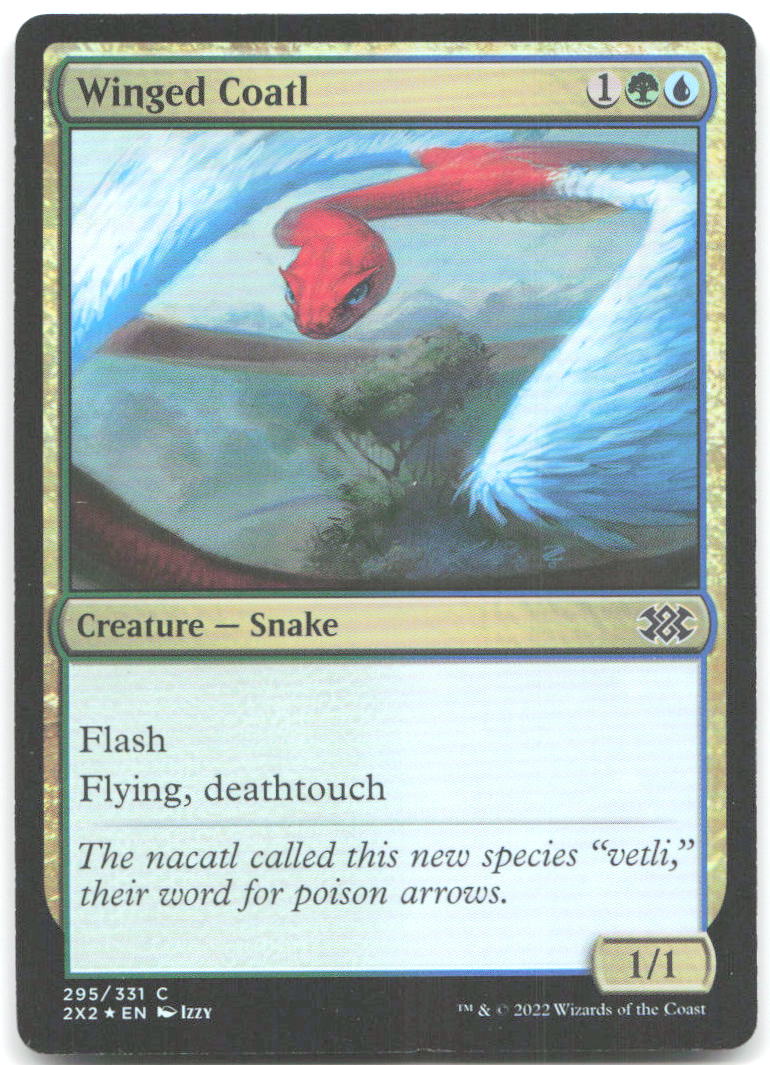 Winged Coatl Foil C Double Masters 2022 295 NM Izzy
