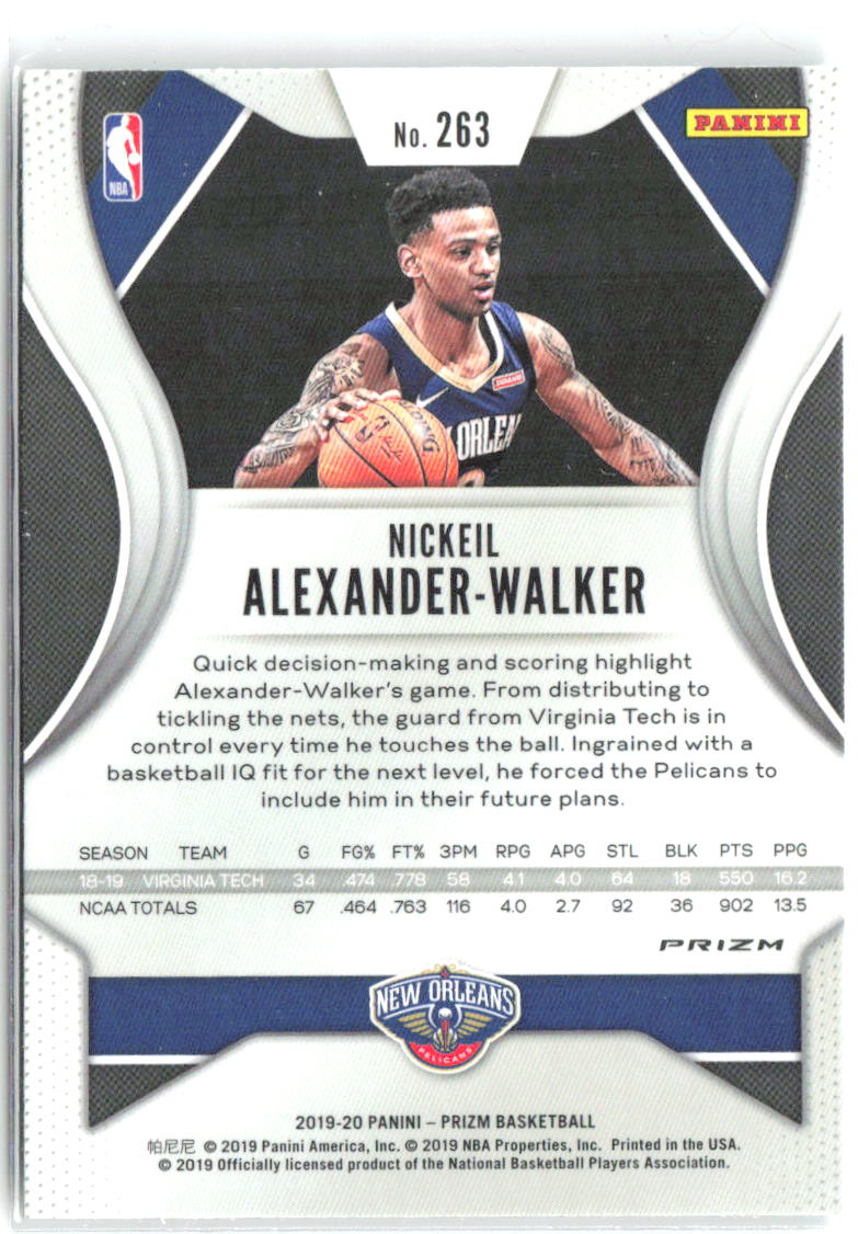 Nickeil Alexander-Walker  Prizm - Prizms Green 263 2019-20 New Orleans Pelicans