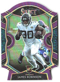 James Robinson Panini Select - Purple Prizm Die Cut 88 2020 Jacksonville Jaguars