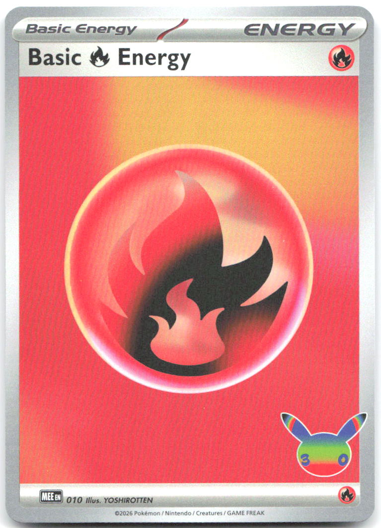 Basic Fire Energy 30th Celebration Holo Futuristic Rare MEE 010 NM YOSHIROTTEN