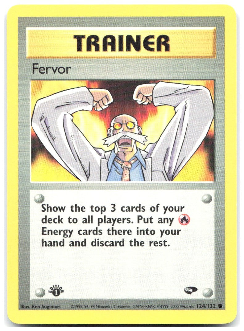 Fervor 1st Edition Common Gym Challenge 124/132 NM Ken Sugimori