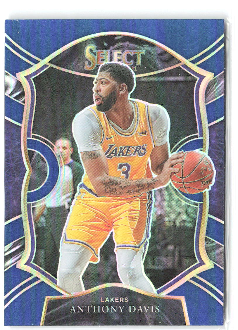 Anthony Davis Panini Select - Blue Prizms 45 2020-21 Los Angeles Lakers