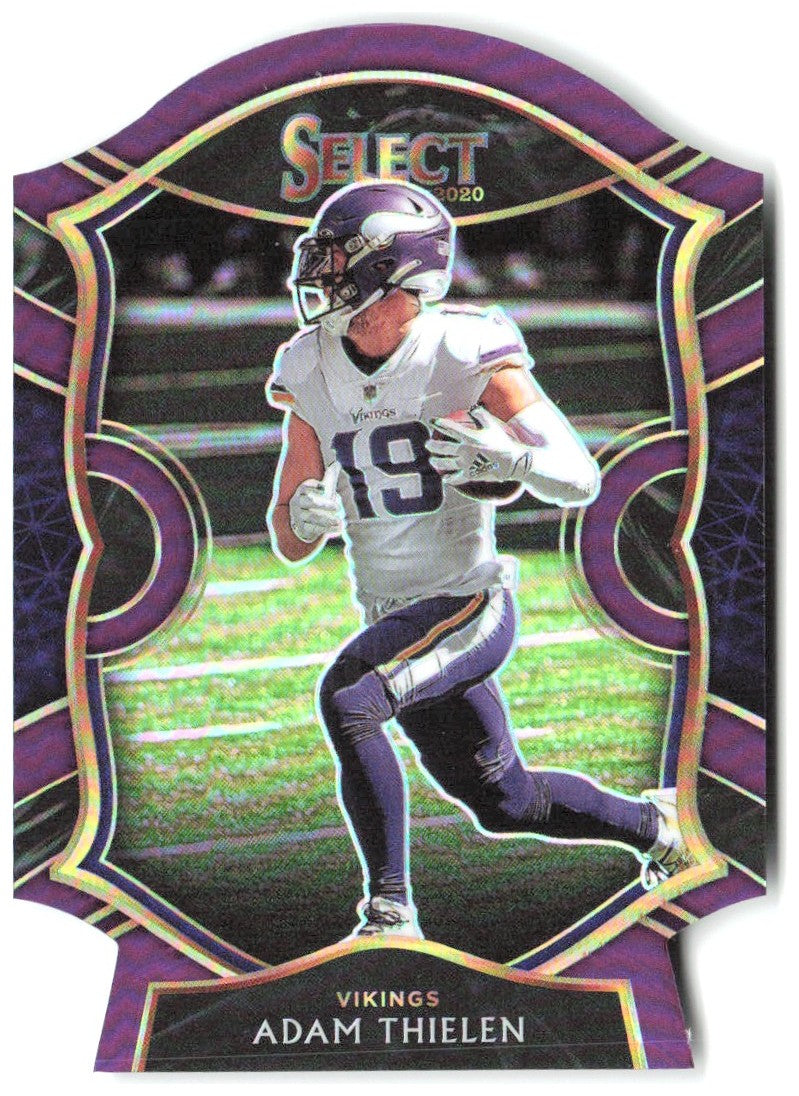 Adam Thielen Panini Select - Purple Prizm Die Cut 14 2020 Minnesota Vikings