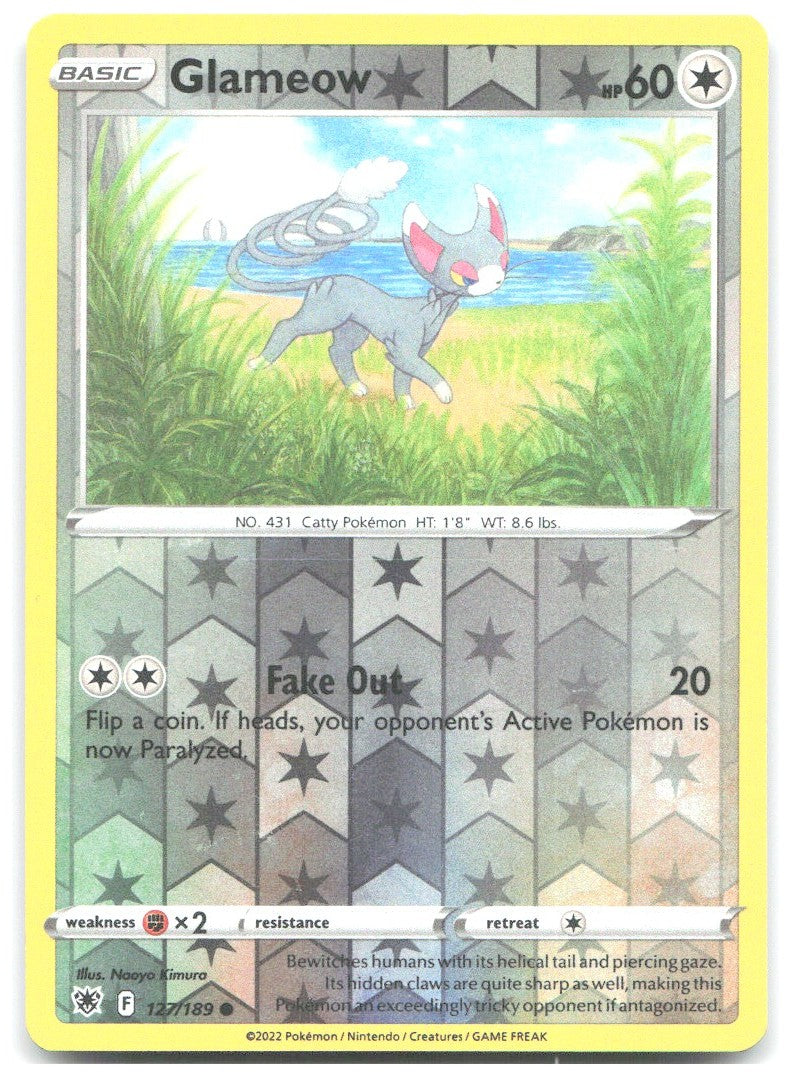 Glameow Reverse Holo Common SWSH10 Astral Radiance 127/189 NM Naoyo Kimura