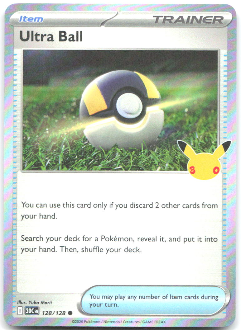Ultra Ball Holo Common ME 30th Celebration 128/128 NM Yuka Morii