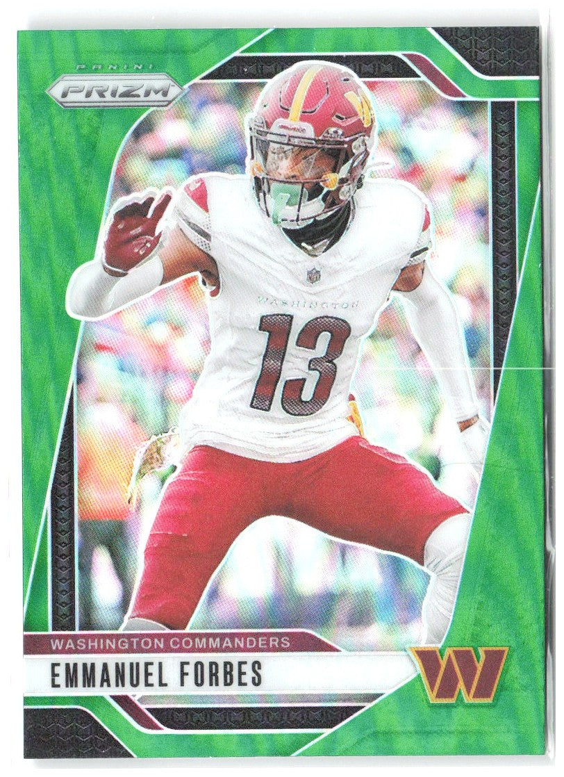 Emmanuel Forbes Panini Prizm - Green 291 2024 Washington Commanders