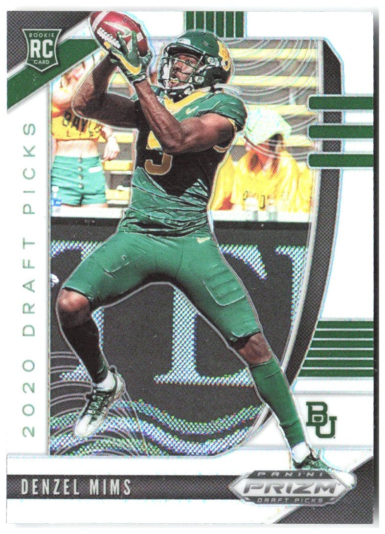 Denzel Mims Panini Prizm Draft Picks - Prizms Silver 147 2020 Baylor Bears