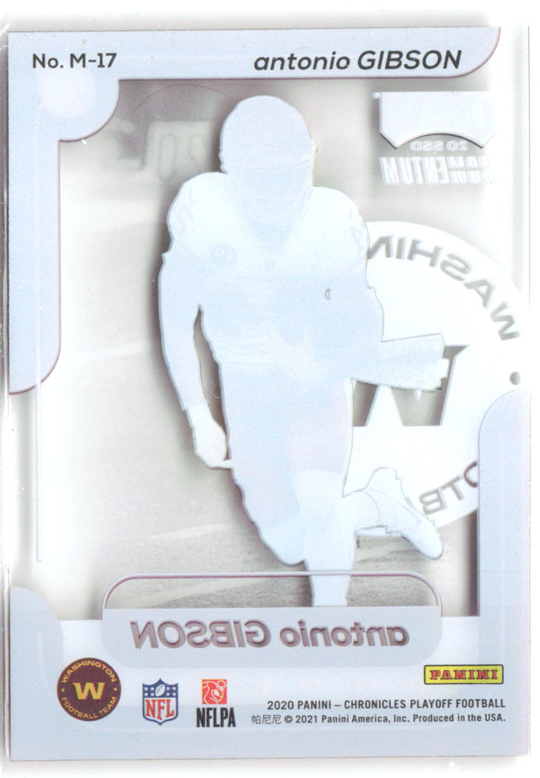 Antonio Gibson Panini Chronicles - Playoff Momentum SSD Rookies M-17 2020