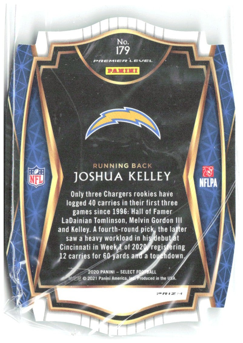 Joshua Kelley Select - Neon Green Prizm Die Cut 179 2020 Los Angeles Chargers