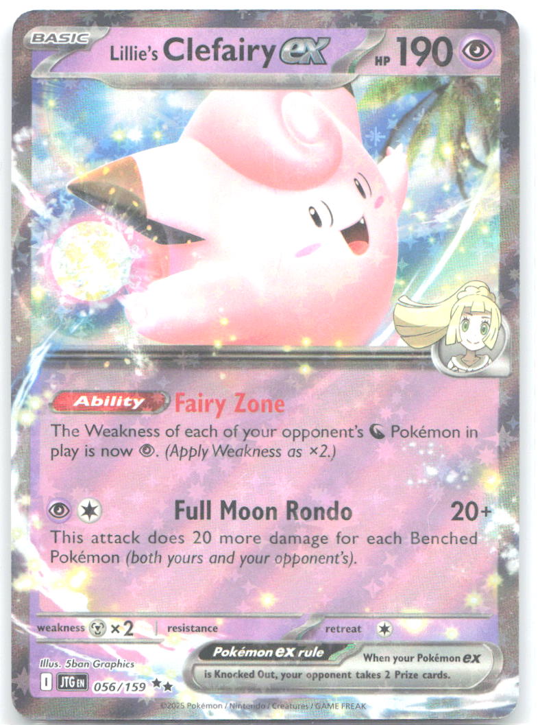 Lillie's Clefairy ex Double Rare SV09: Journey Together 056/159 NM 5ban Graphics
