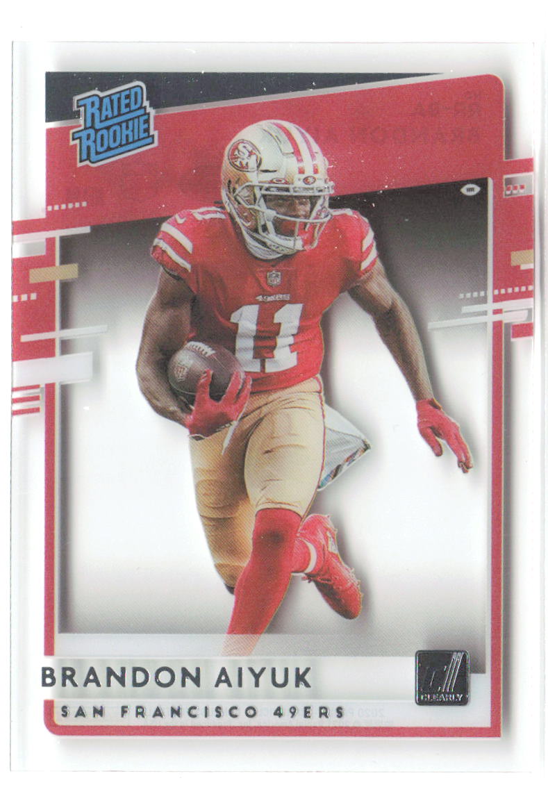Brandon Aiyuk Panini Chronicles - Clearly Donruss Rated Rookies RR-BA 2020 49ers