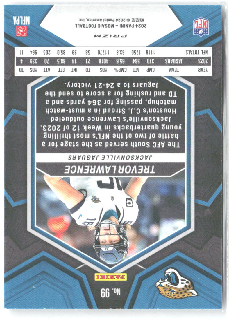 Trevor Lawrence Panini Mosaic - Silver 99 2024 Jacksonville Jaguars
