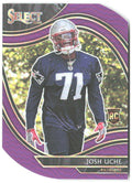 Josh Uche Panini Select - Purple Prizm Die Cut 395 2020 New England Patriots