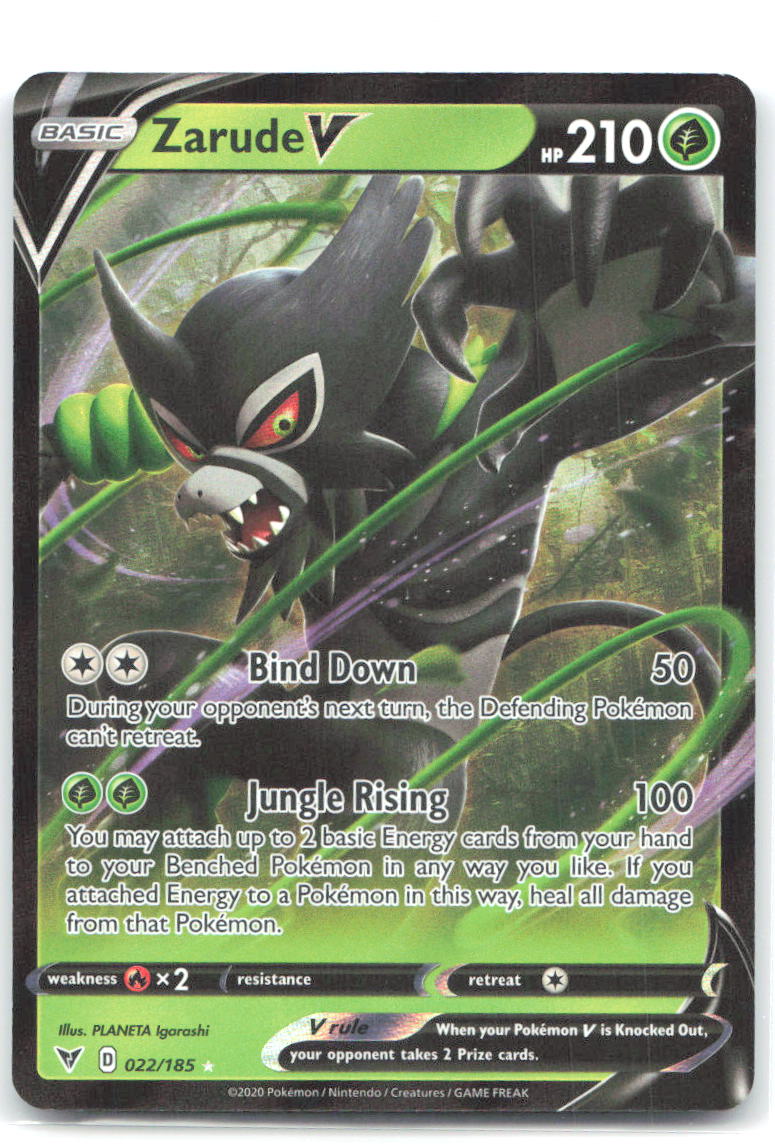 Zarude V Holo Ultra Rare SWSH04: Vivid Voltage 022/185 NM PLANETA Igarashi