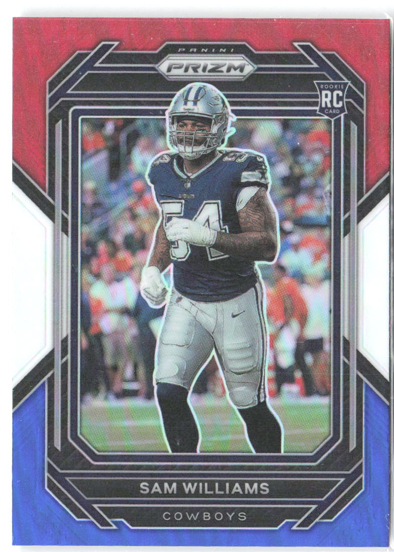Sam Williams Panini Prizm - Red White and Blue 393 2022 Dallas Cowboys