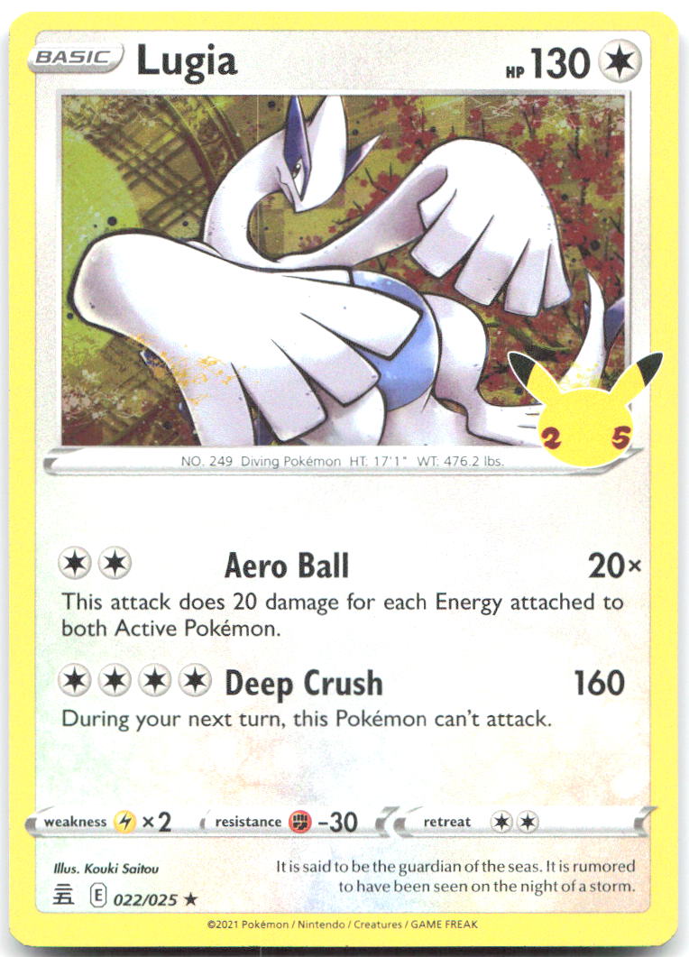 Lugia Holo Rare Celebrations 022/025 NM Kouki Saitou