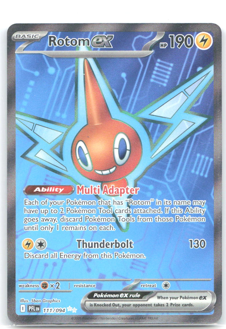 Rotom ex Holo Ultra Rare ME02: Phantasmal Flames 111/094 NM 5ban Graphics