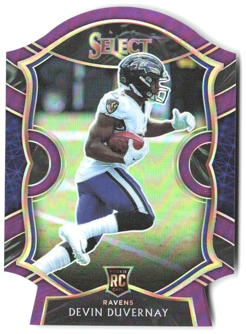 Devin Duvernay Panini Select - Purple Prizm Die Cut 77 2020 Baltimore Ravens