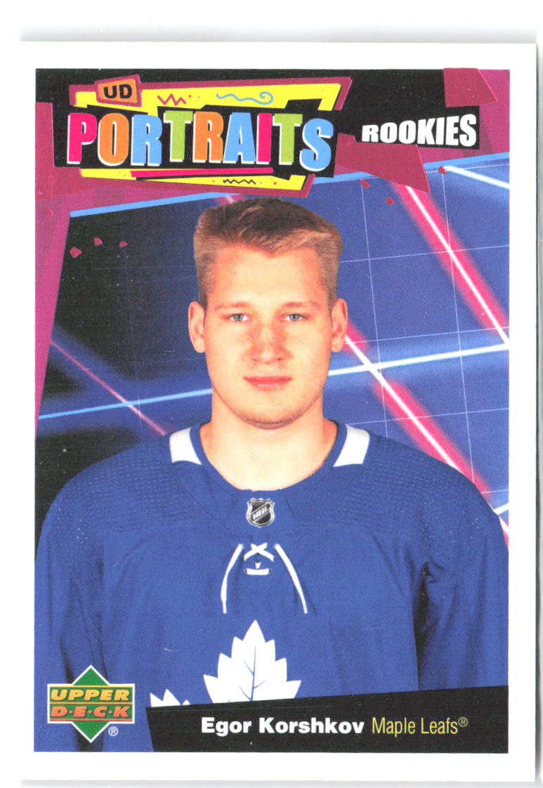 Egor Korshkov Upper Deck - UD Portraits P-61 2020-21 Toronto Maple Leafs