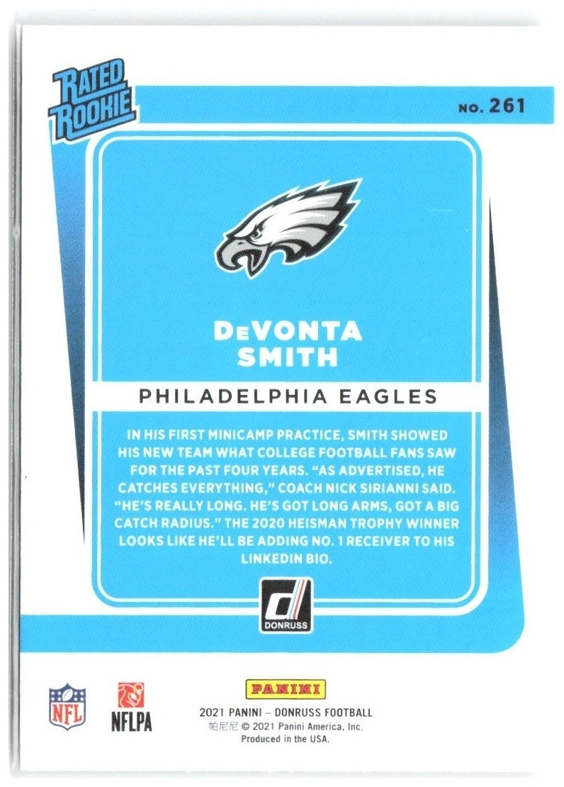 DeVonta Smith Donruss 261 2021 Philadelphia Eagles RC