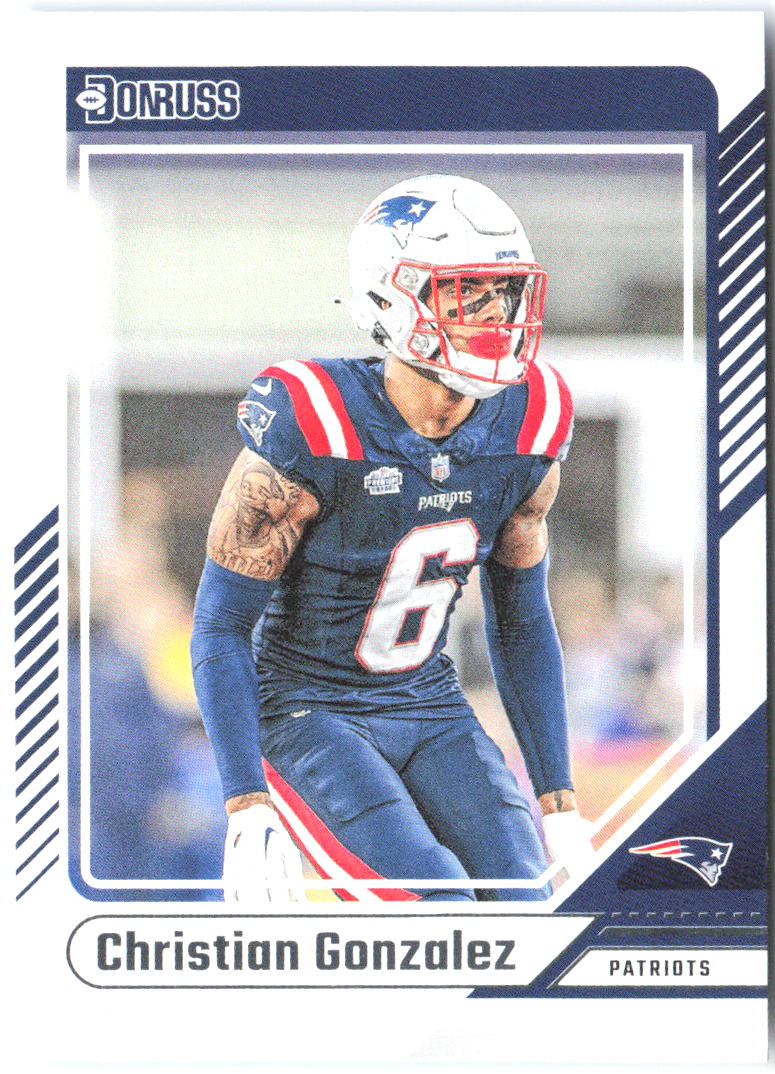 Christian Gonzalez Donruss 77 2024 New England Patriots
