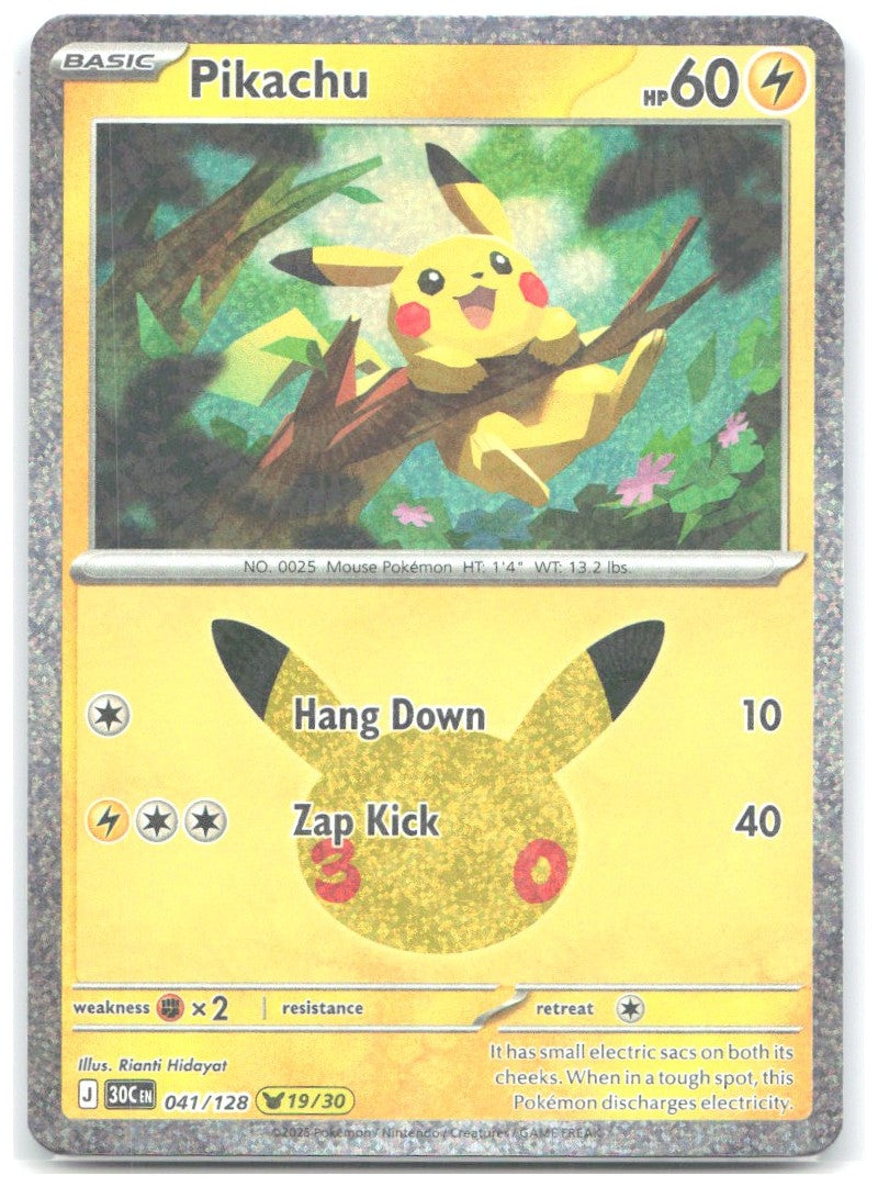 Pikachu Pikachu Rare ME 30th Celebration 041/128 NM Rianti Hidayat