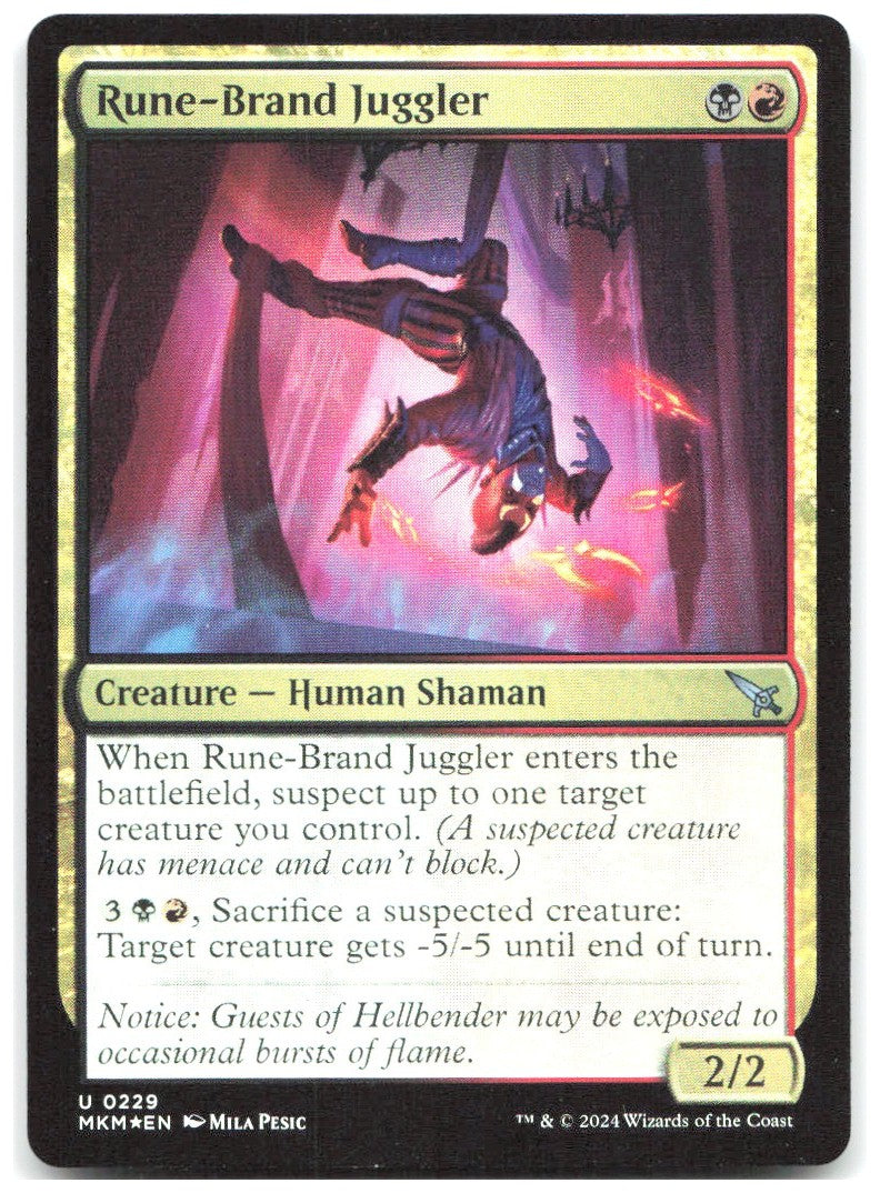 Rune Brand Juggler Foil U Murders at Karlov Manor 229 NM Mila Pesic