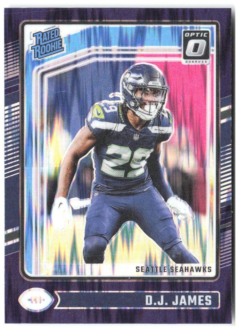 D.J. James Donruss Optic - Purple Shock 222 2024 Seattle Seahawks