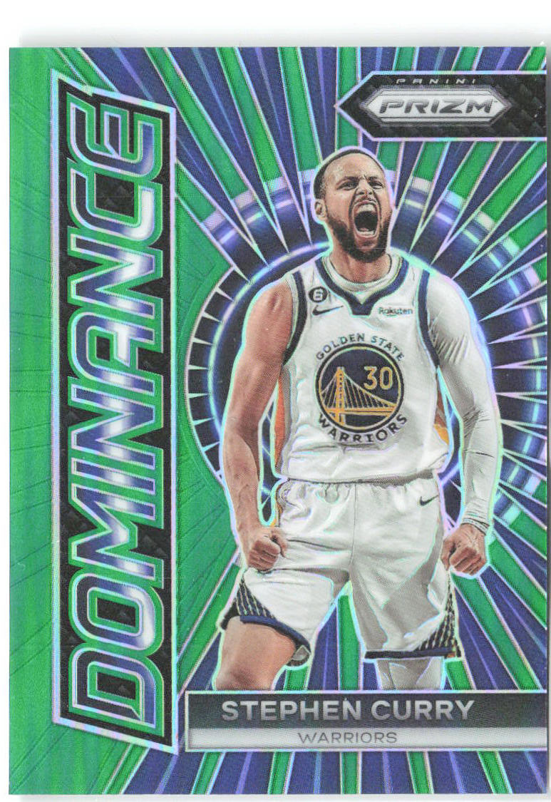 Stephen Curry Prizm - Dominance Prizms Green 19 2023-24 Golden State Warriors