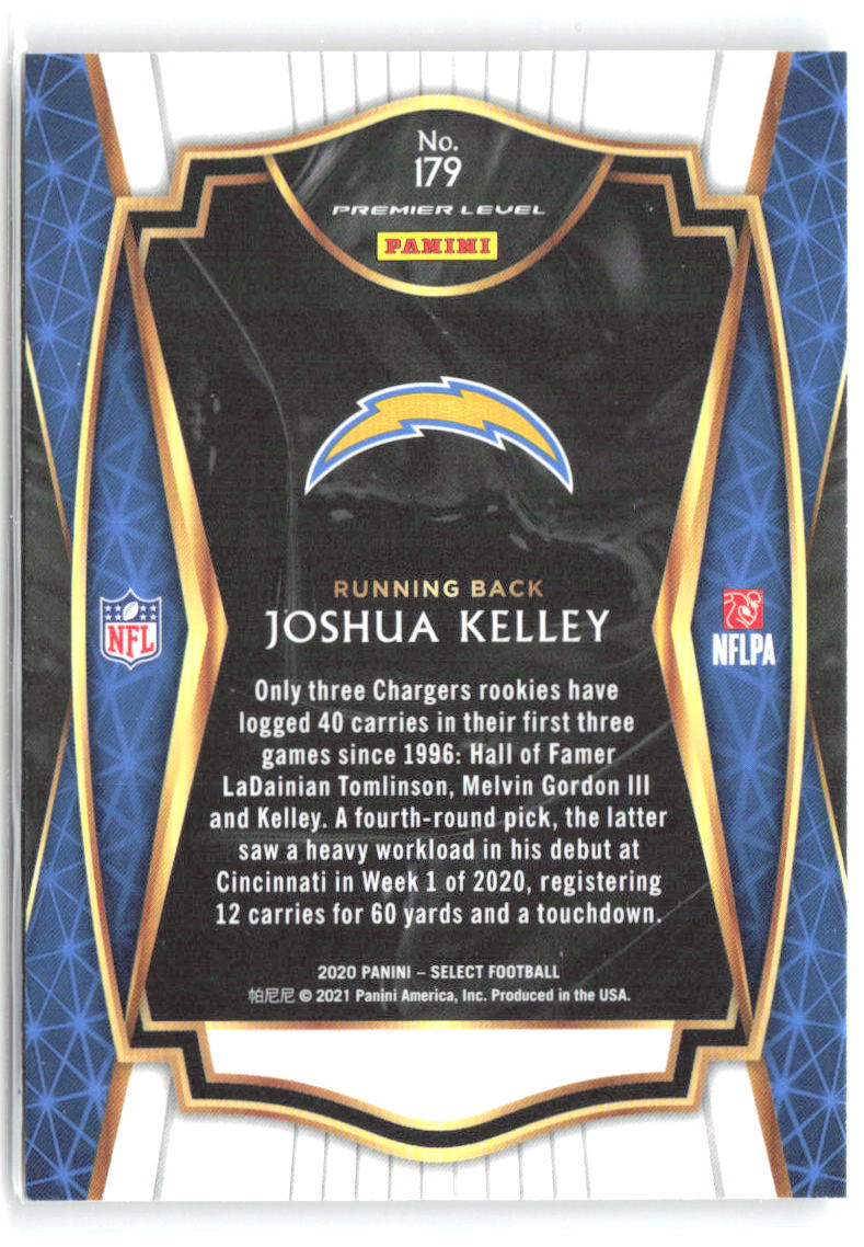 Joshua Kelley Panini Select 179 2020 Los Angeles Chargers RC