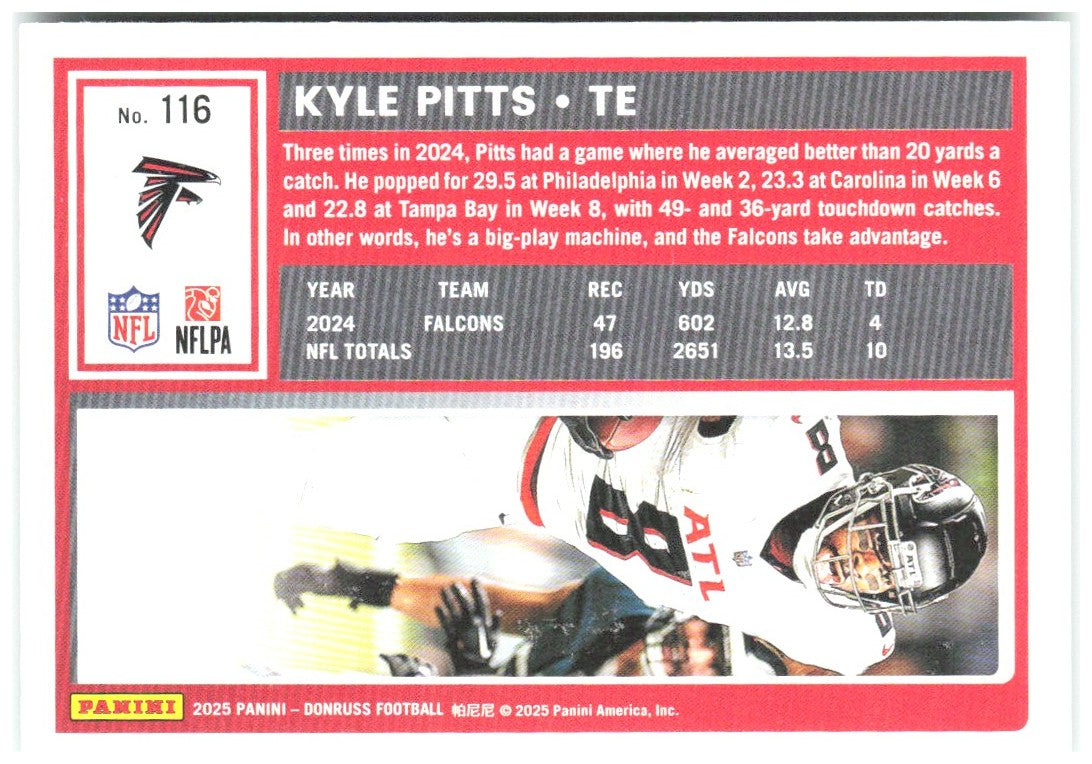Kyle Pitts Donruss - Press Proofs Green 116 2025 Atlanta Falcons